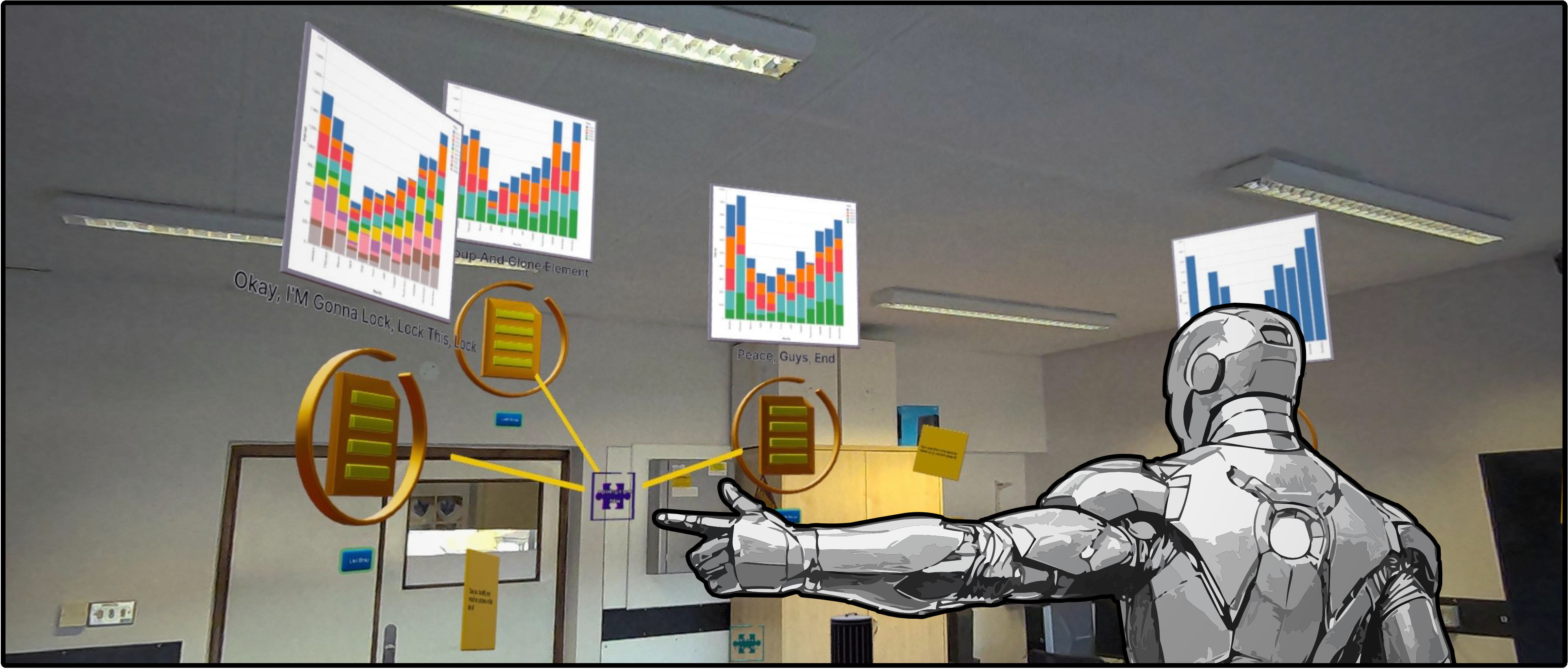 Teaser for “I Feel Like Iron Man”: Authoring, Exploring, and Presenting Data Visualizations in Immersive AR